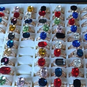 Elegant Multicolor Gemstone Rings